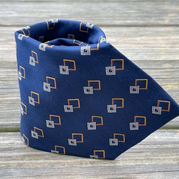 Nautica Men Tie Blue 100% Silk Neck Tie Classic Le - Picture 2 of 10